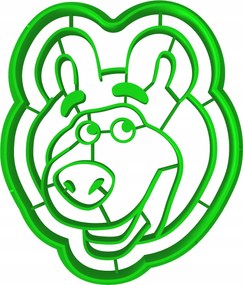 Forma Lyukasztó Sütemény- és Mézeskalácsvágó Mása és a medve 8cm