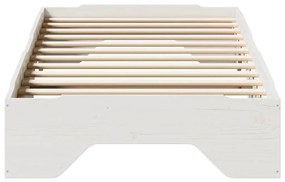 vidaXL ágy matrac nélkül rakásolható fehér 100 x 200 cm tömör fenyőfa