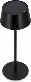 LED dimmelhető érintésvezérelt napelemes lámpa LED/3W/5V USB 1800 mAh IP44 fekete