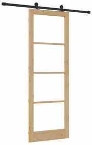 Csúszóajtó ORKDAL Barna 83 x 232 cm Fa és fém