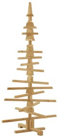 Fából készült Karácsonyfa állvánnyal Barna 150 cm Tömör fenyőfa