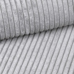 Világosszürke kinyitható sarokkanapé SORELA CORD, kétoldalas + 2 ingyenes párnácska