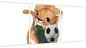 Kép - Akvarell állatka N⁰4 (órával) (90x30 cm)