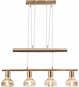 Rabalux 5551 - Csillár zsinóron HOLLY 4xE14/40W/230V arany