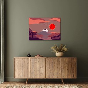Kép - A Fuji-hegy illusztrációi (70x50 cm)
