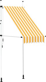 vidaXL narancssárga-fehér csíkos kézzel feltekerhető napellenző 100 cm