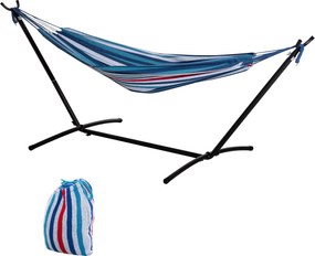 Outsunny Függőágy Állvánnyal 310x117 cm - Kényelmes Kertészeti Függőágy Hordozó Táskával, Magasság Állítható, 120 kg Terhelhetőség, Teraszra | Aosom