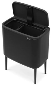 Matt fekete acél érintésre nyíló szelektív szemetes 34 l Bo Touch Bin – Brabantia