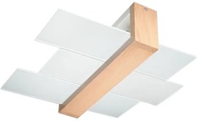 Brilagi - LED mennyezeti lámpa HERA, 2xE27/7,5W/230V, fa kivitel