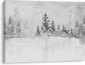 Kép - Szarvas a tónál (70x50 cm)