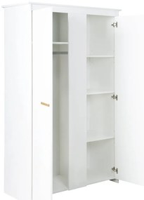 Fehér gyerek ruhásszekrény 119x190x52 cm Anton – Roba