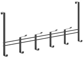 Fekete fém ajtófogas 45 cm Lava – Metaltex