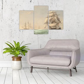 Kép - Fitz Henry Lane, The United States Frigate President Engaging the British Squadron, reprodukciók (90x60 cm)