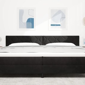 Fejtámla Gyémánt Blokkok Design Fekete 200 cm Velúr
