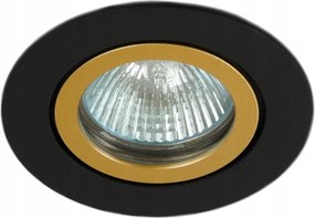 Hermetikus Alumínium Lámpatest Kerek GU10 Fekete Arany IP65