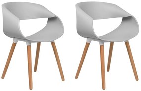 Design 2 Darabos Szürke Szék Szett CHARLOTTE Beliani
