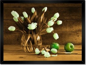 Poszterek keretben 40x30 Tulipánok szépiában