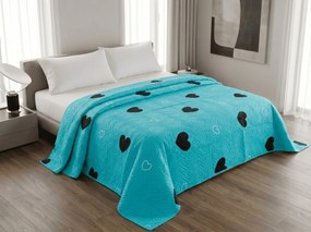Ágytakaró CORAZON BLEND, kék Méret: 170 x 210 cm