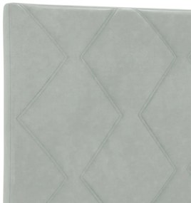 LED fejtámla Gyémánt blokkok dizájn Világosszürke 100 cm bársonyos