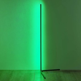 Fekete LED állólámpa (magasság 141 cm) Level – Trio