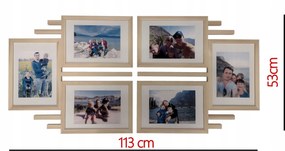 Fa Multirama 6 Képhez A4 21X29,7cm Szélesség113cm Magasság 53cm Képkeret