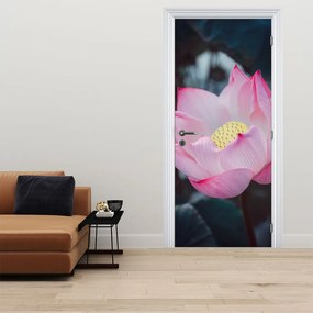 Fotótapéta ajtóra - Rózsaszín virágok (95x205cm)