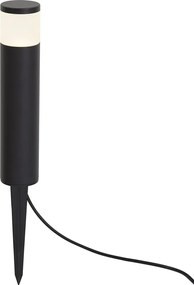 Modern kültéri oszlop lámpa 12V fekete LED-del IP65 - Voltaire Palo