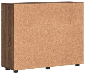 Széf polcokkal tárolóval barna tölgy 55.5 x 29 x 100 cm Faanyag