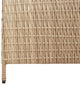 5 Paneles Páraván Összecsukható Bézs 245x180 cm Poly Rattan