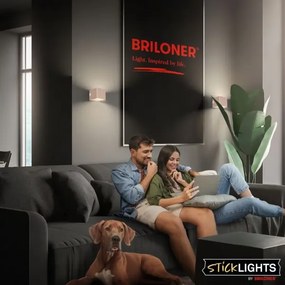 Briloner 3879011 - BORRA újratölthető fali LED-lámpa érzékelővel LED/1,5W/5V 3600 mAh bézs