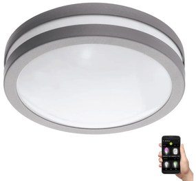 Eglo Eglo 33572 - LOCANA-C 14W/230V IP44 LED fürdőszobai dimmelhető lámpa ezüst EG33572