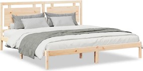 vidaXL tömör fa extra hosszú ágykeret matrac nélkül 180 x 220 cm