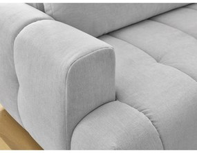 Világosszürke kinyitható-tárolóhelyes sarokkanapé (jobb oldali-L alakú) Fuji – Bobochic Paris