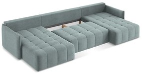 Kék kinyitható-tárolóhelyes (U alakú) sarokkanapé Moku – Makamii