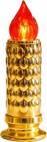 Luna mécsestartó Led Láng 19cm Arany Piros 1db