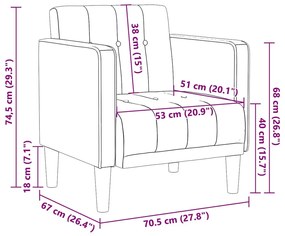 felhőszürke szövet kanapészék karfás szék 53 cm