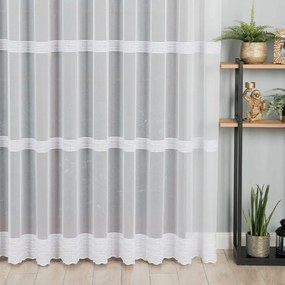 Hímzett függöny 280cm magas, fehér szín