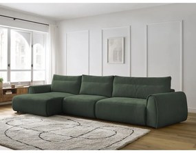 Sötétzöld sarokkanapé Aden – Bobochic Paris