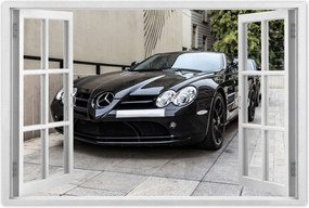 Poszter 90x60 fekete sportos Mercedes