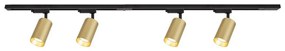 Spotlámpa sínrendszerrel PIPE 4xGU10/10W/230V arany/fekete