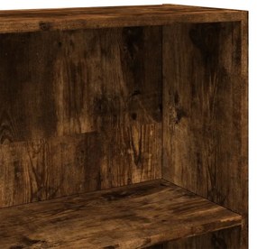 füstös tölgy színű szerelt fa könyvszekrény 80 x 24 x 143 cm