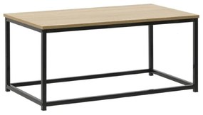Intenso Home loft stílusú szögletes dohányzóasztal fém lábbal 90 x 40cm (Sonoma tölgy) | Masszív fém váz