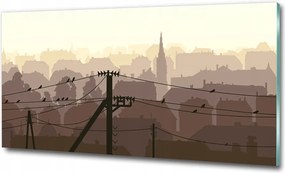 Fotó üvegfestmény Gdansk Hajógyár 100x70