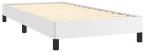 fehér műbőr ágykeret 100x200 cm