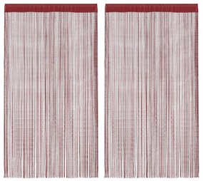 vidaXL 2 db burgundi vörös zsinórfüggöny 140 x 250 cm