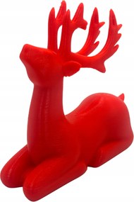 Karácsonyi figura Szarvas Fekvő Rénszarvas Dekoráció Piros