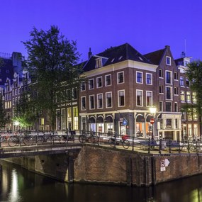 Poszter 60x60cm Csatorna Amszterdam városon át, Assaf Frank