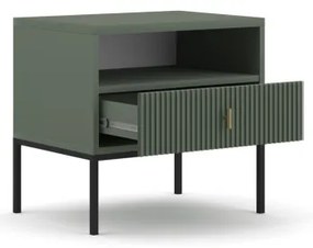 SUE éjjeliszekrény, zöld/fekete