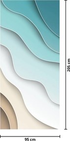 Fotótapéta ajtóra - Tenger partján absztrakt (95x205cm)