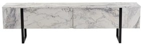 TV szekrény Serenity - Fressia Marble, Fekete